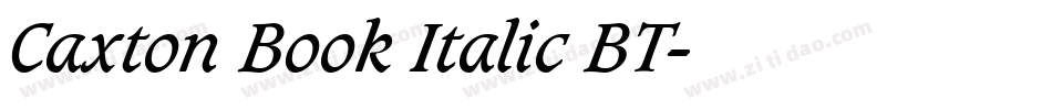 Caxton Book Italic BT字体转换
